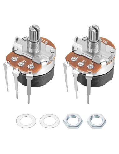 Potenciometro WH138 uxcell 1M Ohm Carbono 2 Piezas