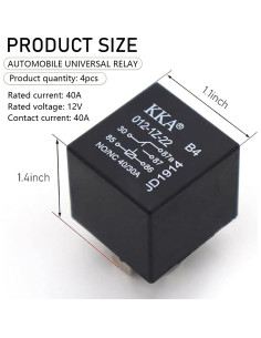 Paquete de 4 Relés de Arranque Gseigvee 12V 5 Pines Impermeables 2