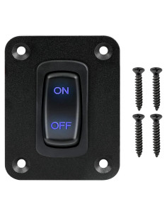 Panel de Interruptor Rocker ULITECO 1 Gang 12V a Prueba de Agua