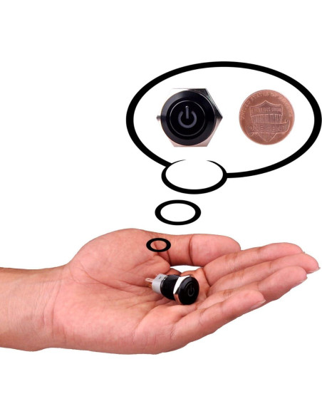 Interruptor de Botón de Presión Ulincos U16F5 1NO1NC Azul