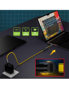 Cable USB-C xiwai 1m USB4 20Gbps 8K 140W Macho a Macho 2