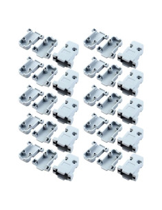 Carcasa Plástica Gris para Conector DB9 uxcell - 20 Pcs
