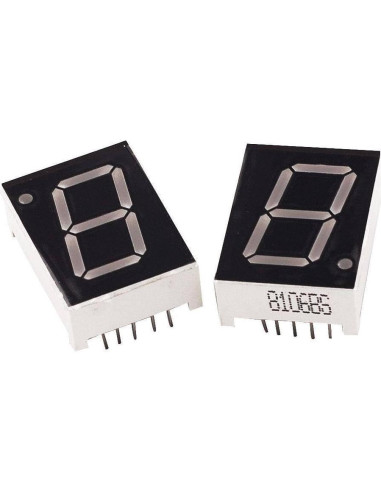 10 Piezas Diodo Digital Ánodo Común 1 Bit 7 Segmentos LED Roja