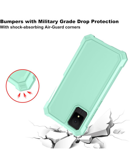 Funda Ailiber Doble Capa para TCL K11 T432W Verde Menta