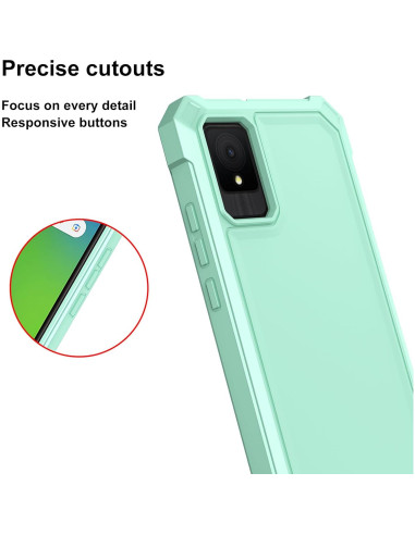 Funda Ailiber Doble Capa para TCL K11 T432W Verde Menta