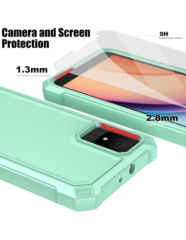 Funda Ailiber Doble Capa para TCL K11 T432W Verde Menta