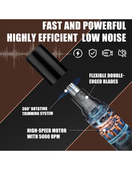 Recortador de Vello Nasal LQT200 Recargable USB Tipo-C LED