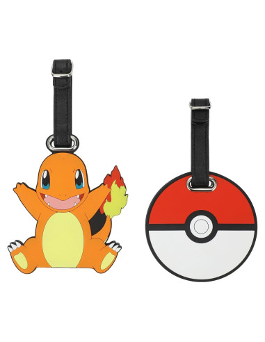 Correas de Equipaje Pokemon Bioworld 2-Pack Charmander y Pokeball