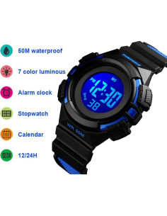 Reloj Digital Deportivo CakCity para Niños 50M Impermeable 2