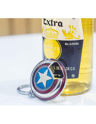 Abrebotellas llavero escudo Nidavellir plata 5.08 cm