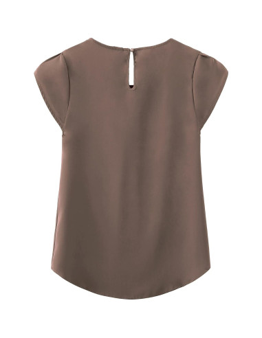 Blusa de Chiffon Plisada para Mujeres TASAMO - Manga Corta