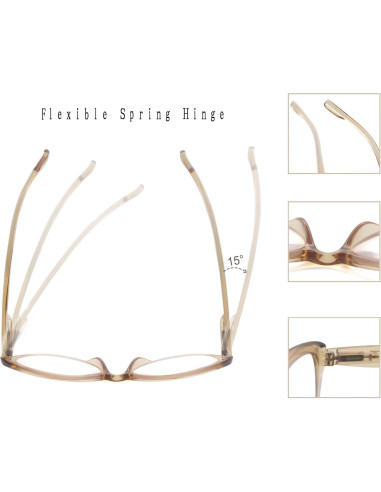 MODFANS Gafas de Lectura Ojo de Gato 2.5x 4 Colores