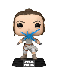 Funko POP Rey Star Wars Ep. 9 con 2 Sables de Luz 10.8 cm 2