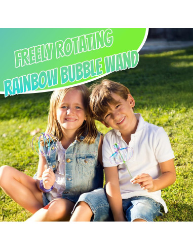 Paquete de 4 Varitas Mágicas de Burbuja Arcoíris ATKSUNIEE