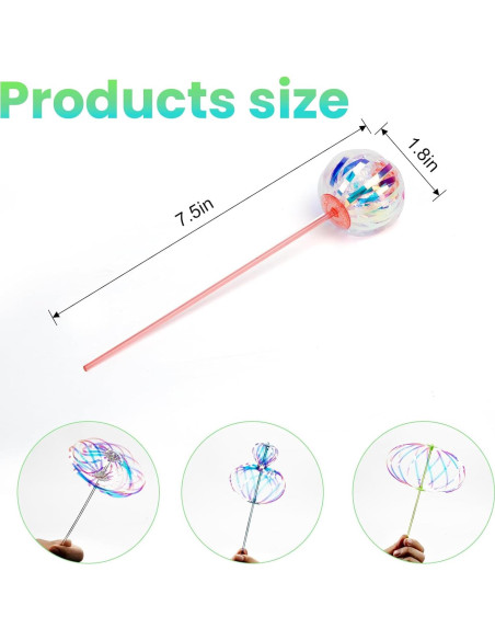 Paquete de 4 Varitas Mágicas de Burbuja Arcoíris ATKSUNIEE