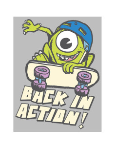 Camiseta de Niños Mike Wazowski Monsters University Azul Grande 2