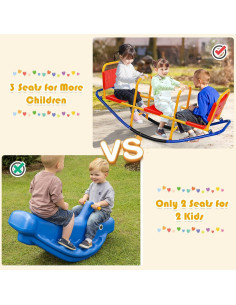 Balancín 2 en 1 Costzon para Niños de 3 a 8 Años, Metal 2