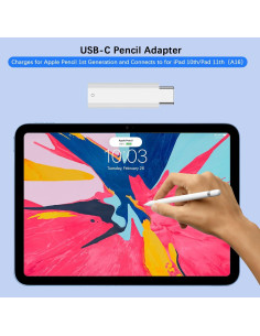 Adaptador USB-C a Apple Pencil 1ra Gen AIAUXAI Carga iPad 10/11 2