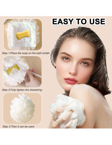 Paño de Lufa 3 Piezas YuXiShuoYue para Jabón en Barra