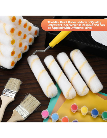 Leumoi 150 Recargas Rodillos Pintura Microfibra 15.24 cm Amarillo