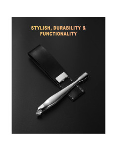 Cortador de Cutículas BEZOX Slim 2 en 1 Acero Inoxidable 2