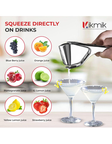 Exprimidor de Limón Manual Kikmik de Acero Inoxidable 0.52 kg