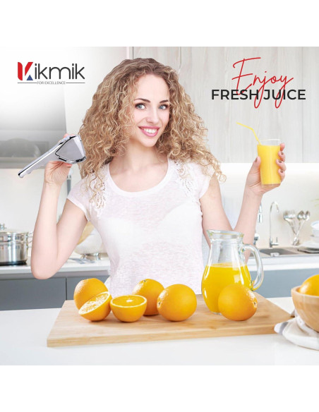 Exprimidor de Limón Manual Kikmik de Acero Inoxidable 0.52 kg