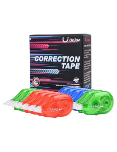 Dispenser Cinta Correctora Unjoo 12 Piezas 0.5cm Blanca