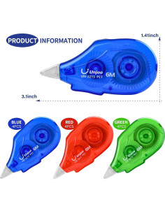 Dispenser Cinta Correctora Unjoo 12 Piezas 0.5cm Blanca 2