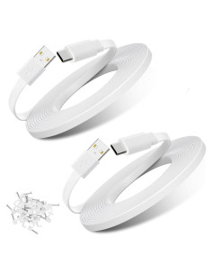 2Pack Cable de Extensión USB C 7.62m para Cámaras de Seguridad