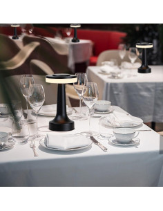 Lámpara de Mesa LED Inalámbrica JHPGEOE Negra 3 Colores 2