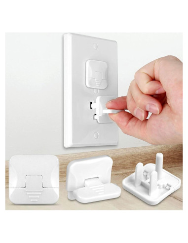 Cubiertas de Enchufe de Seguridad Genérico 10 Piezas Blanco