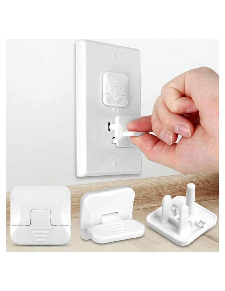 Cubiertas de Enchufe de Seguridad Genérico 10 Piezas Blanco