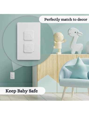 Cubiertas de Enchufe de Seguridad Genérico 10 Piezas Blanco