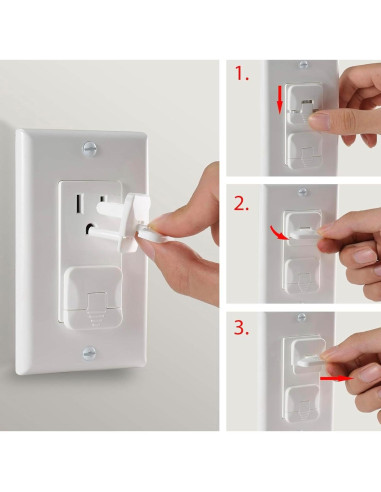 Cubiertas de Enchufe de Seguridad Genérico 10 Piezas Blanco
