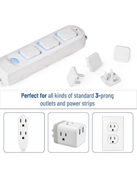 Cubiertas de Enchufe de Seguridad Genérico 10 Piezas Blanco