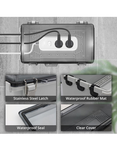 Caja eléctrica exterior impermeable XGGYA 22.86x12.7x10.92 cm