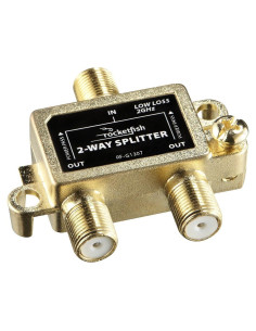 Divisor Coaxial de 2 Vías Rocketfish RF-G1307 Dorado