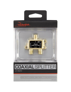 Divisor Coaxial de 2 Vías Rocketfish RF-G1307 Dorado 2