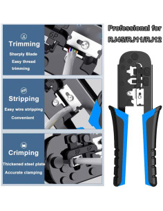 Kit de Herramientas Crimpador RJ45 LEATBUY-TECH Naranja 2