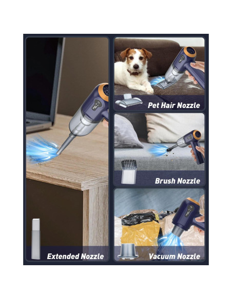 Aspiradora de Coche Musclez VC-02, 15000PA Inalámbrica 4 en 1