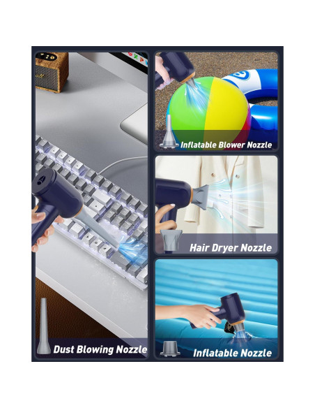 Aspiradora de Coche Musclez VC-02, 15000PA Inalámbrica 4 en 1