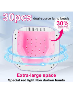 Lámpara de Uñas UV LED MEKK 54W Púrpura con Sensor Automático 2