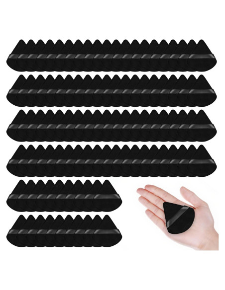 100 Esponjas de Maquillaje Triangulares Negras Jolbndcv