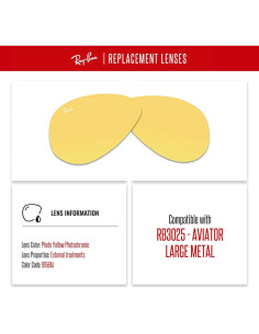 Lentes Ray-Ban RB3025 Aviator 58mm Amarillo + Kit Cuidado 2