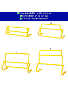 Conjunto de 5 Vallas de Velocidad Ajustables Trademark Innovations 2
