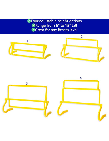 Conjunto de 5 Vallas de Velocidad Ajustables Trademark Innovations