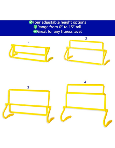 Conjunto de 5 Vallas de Velocidad Ajustables Trademark Innovations