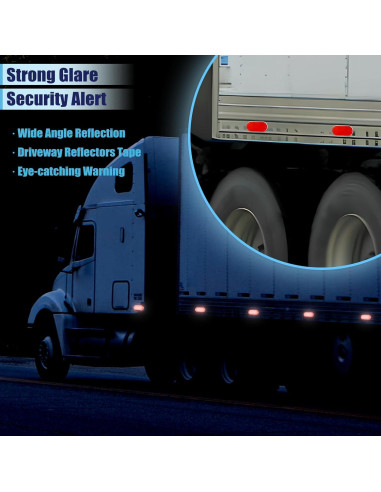 4 Reflectores Ovalados Rovella Rojo 11.4x5.1 cm Montaje Rápido