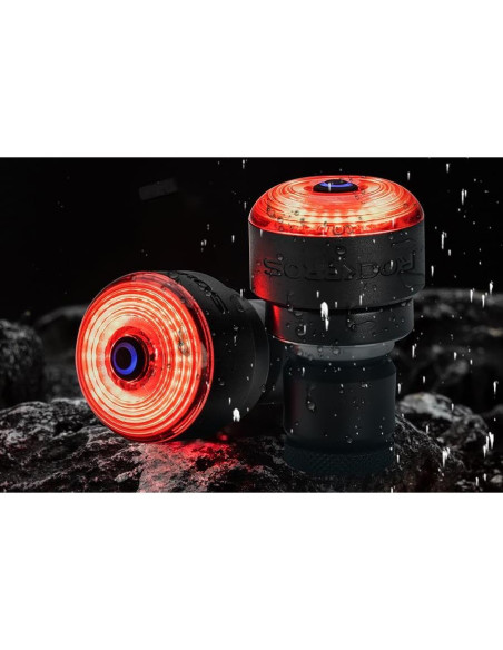 Tapones de Manillar Rockbros con Luz Sensor de Frenos IPX6